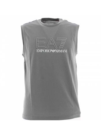 T Shirt Senza Maniche Girocollo EA7 Emporio Armani Uomo Tinta Unita Logo EA7