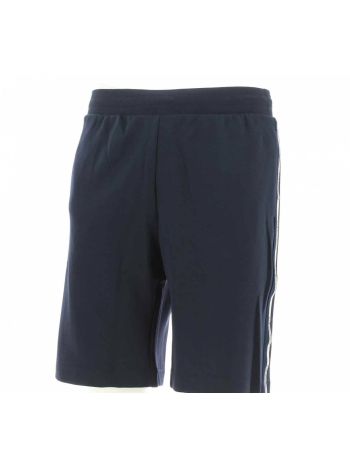 EA7 Emporio Armani Uomo Bermuda Felpa Garzata con Tape Logato EA7 Tinta Unita