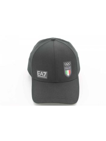 Cappellino Olimpiadi Cortina 2026 EA7 Emporio Armani Unisex Tinta Unita Blu