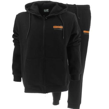 EA7 Emporio Armani Uomo Tuta Sportiva Felpa Felpata Full Zip Cappuccio