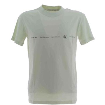 Calvin Klein Jeans Uomo T Shirt Manica Corta Giro Collo Multi Logo CK