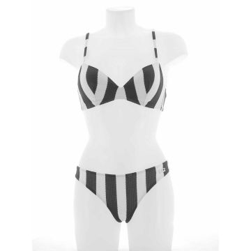 Costume Due Pezzi con Reggiseno a Balconcino EA7 Emporio Armani Donna Blu/Bianco
