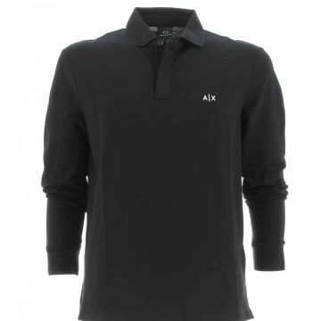 Polo Pique' Manica Lunga A|X Armani Exchange Uomo Tinta Unita