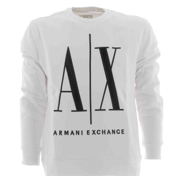 A|X Armani Exchange Uomo Felpa Garzata Girocollo ICON PERIOD