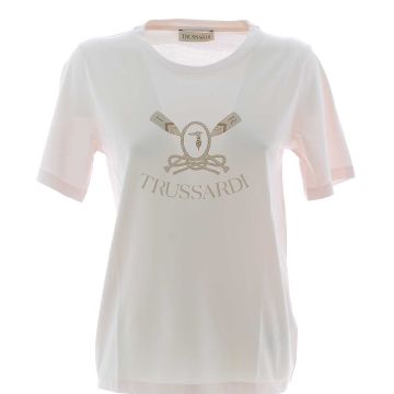 Trussardi Donna T Shirt Manica Corta Giro Collo