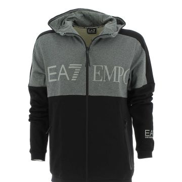 EA7 Emporio Armani Uomo Felpa Garzata Cappuccio Full Zip