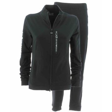 EA7 Emporio Armani Donna Tuta Felpa Full Zip Tinta Unita