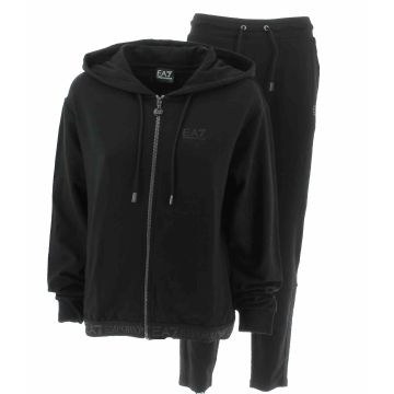 EA7 Emporio Armani Donna Tuta Felpa Full Zip Cappuccio
