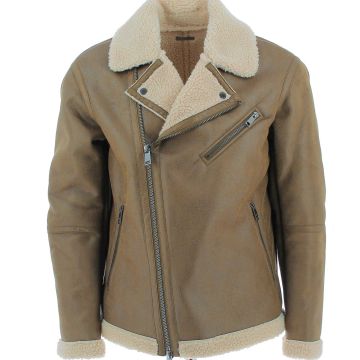 A|X Armani Exchange Uomo Giacca 3/4 Eco Montone Tinta Unita