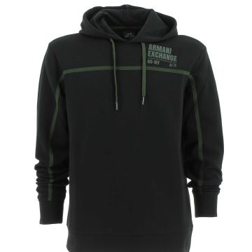 A|X Armani Exchange Uomo Felpa Cappuccio Chiuso Tinta Unita