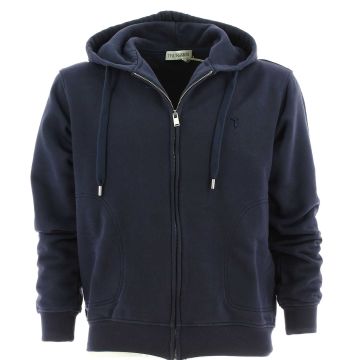 Trussardi Uomo Felpa Full Zip Con Cappuccio Tinta Unita