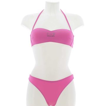 EA7 Emporio Armani Donna Costume Due Pezzi a Fascia Tinta Unita