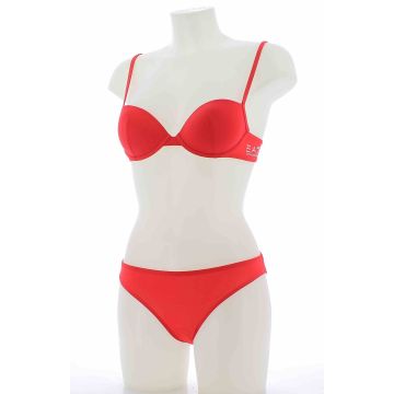 EA7 Emporio Armani Donna Costume Due Pezzi Con Reggiseno a Balconcino Tinta Unita