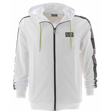 EA7 Emporio Armani Uomo Felpa Garzata Cappuccio Full Zip Tape