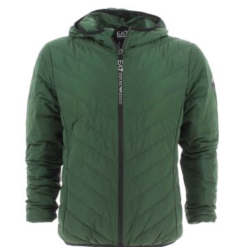 EA7 Emporio Armani Uomo Giacca 3 Quarti 100 Grammi Con Cappuccio Tinta Unita