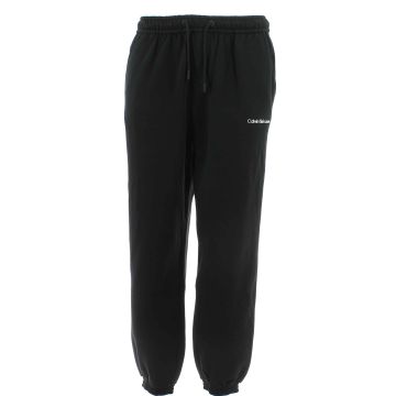 Calvin Klein Uomo Pantalone in Felpa Felpata Tinta Unita Nero