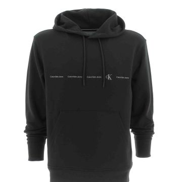 Calvin Klein Uomo Felpa Garzata Cappuccio Chiuso Tinta Unita