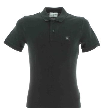 Calvin Klein Polo Manica Corta Uomo Slim Fit Tinta Unita Pique'