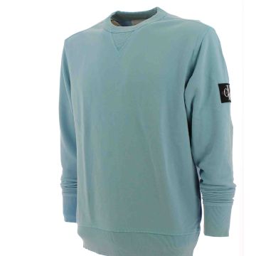 Calvin Klein Uomo Felpa Garzata Giro Collo Tinta Unita