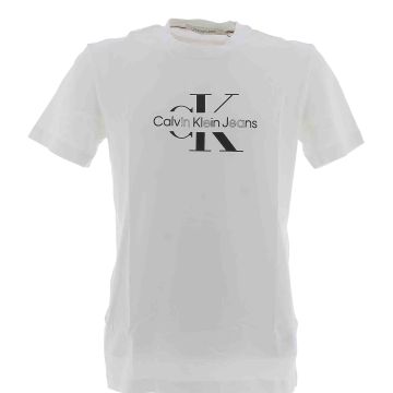 Calvin Klein T Shirt Uomo Manica Corta Giro Collo Big Logo CK