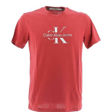 Calvin Klein T Shirt Uomo Manica Corta Giro Collo Big Logo CK