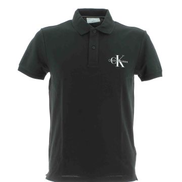 Calvin Klein Jeans Uomo Polo Manica Corta Regular Fit Tinta Unita in Pique'