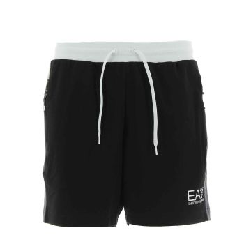 EA7 Emporio Armani Uomo Bermuda Felpa Garzata Con Tasche Zip