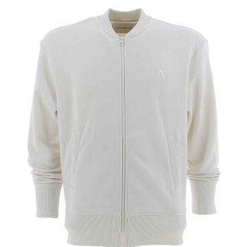 Calvin Klein Felpa Felpata Full Zip Uomo Tinta Unita
