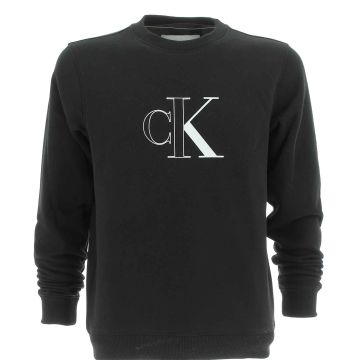 Calvin Klein Felpa Felpata Giro Collo Tinta Unita Uomo