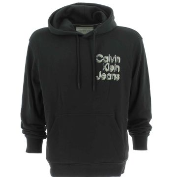 Calvin Klein Felpa Garzata Cappuccio Chiuso Tinta Unita Uomo