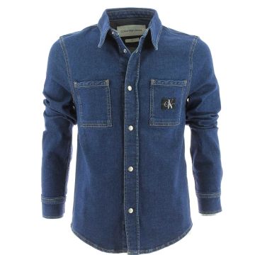 Calvin Klein Camicia Uomo Manica Lunga Jeans Stone Wash