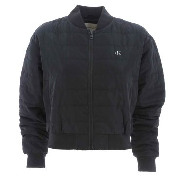 Calvin Klein Donna Giacca Bomber Crop Tinta Unita