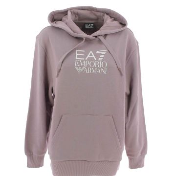 EA7 Emporio Armani Donna Felpa Felpata Capp Chiuso con Tiralacci