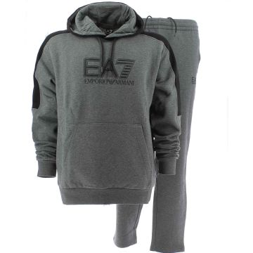 EA7 Emporio Armani Uomo Tuta Felpa Cappuccio Chiuso Bicolore