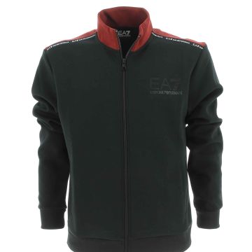 EA7 Emporio Armani Felpa Garzata Full Zip Uomo Bicolore
