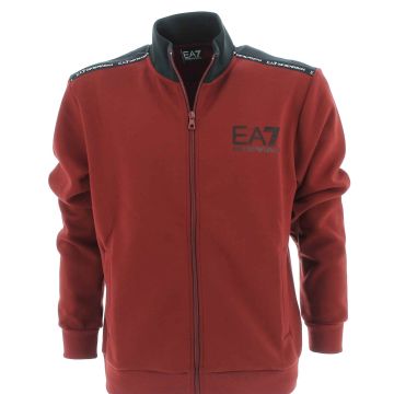 EA7 Emporio Armani Felpa Garzata Full Zip Uomo Bicolore