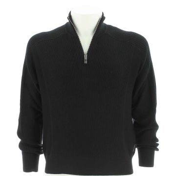 A|X Armani Exchange Uomo Maglia Lana Mezza Zip a Costina
