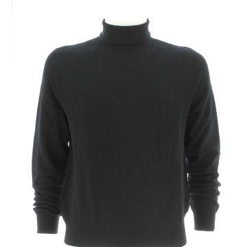 A|X Armani Exchange Maglia Uomo in Cotone Nera a Collo Alto