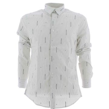 Armani Exchange Camicia Uomo Manica Lunga Slim Fit Multi Logo