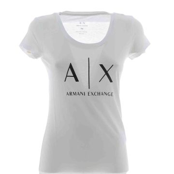 A|X Armani Exchange Donna T Shirt Manica Corta Giro Collo Tinta Unita