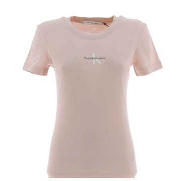 Calvin Klein Jeans T Shirt Donna Manica Corta Giro Collo Tinta Unita