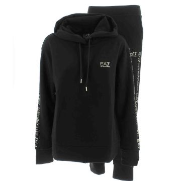 EA7 Emporio Armani Donna Tuta Felpa Felpata Cappuccio Chiuso