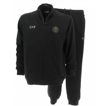 Tuta EA7 Emporio Armani Uomo in Acetato Full Zip Tinta Unita