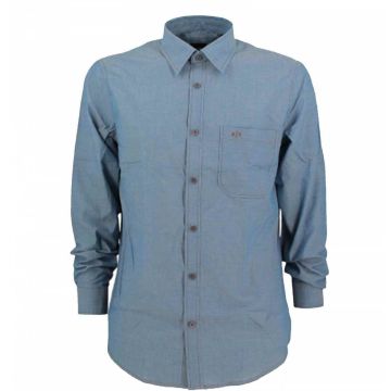 Camicia A|X Armani Exchange Uomo Manica Lunga con Taschino Logato A|X