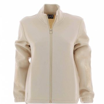 Felpa Donna Garzata Full Zip EA7 Emporio Armani Tinta Unita