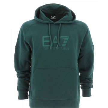 Felpa Felpata Cappuccio Chiuso EA7 Emporio Armani Uomo Tinta Unita