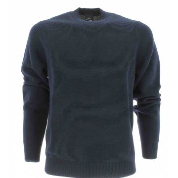 Pullover Cotone GirocolloA|X Armani Exchange Uomo Millerighe Tinta Unita