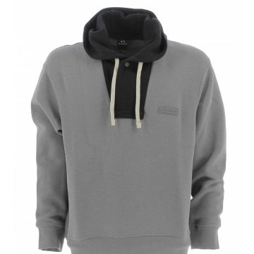 Felpa Garzata Cappuccio Chiuso A|X Armani Exchange Uomo Bicolore