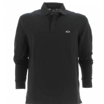 Polo Pique' Manica Lunga A|X Armani Exchange Uomo Tinta Unita