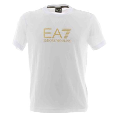 EA7 Emporio Armani Uomo T Shirt Manica Corta Logo EA7 Oro